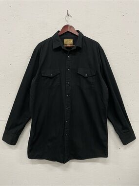 Vintage MWG Black Western Snap-Button Collared Shirt, Size XLT
